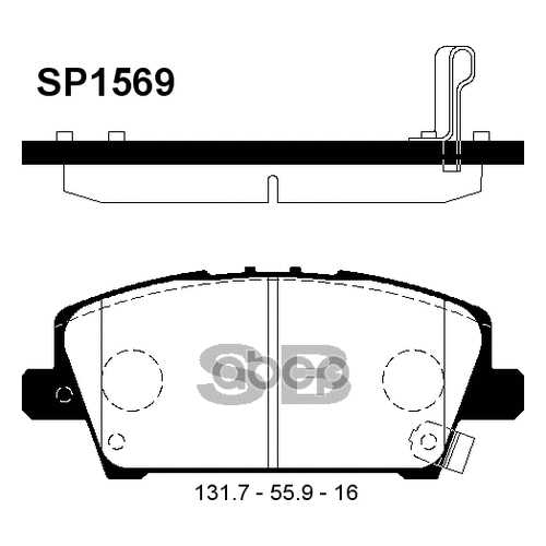 Комплект тормозных колодок Sangsin brake SP1569