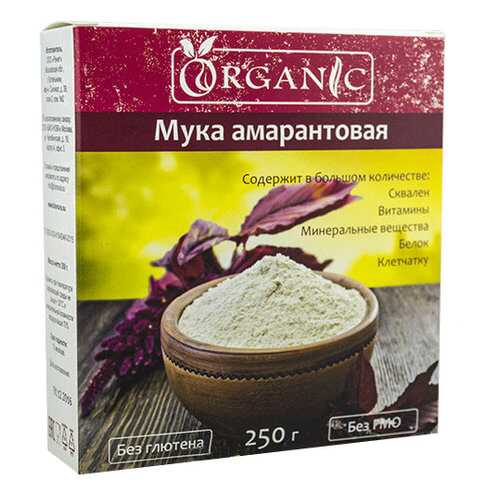 Мука амарантовая пищевая, марка ORGANIC, 250 г,