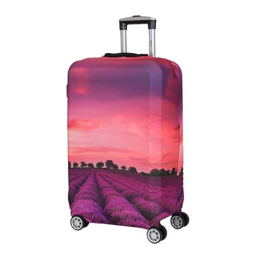 Чехол для чемодана Fabretti W1012 фиолетовый/розовый L