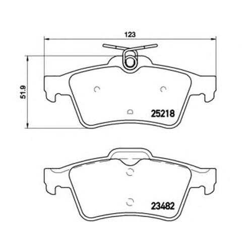 Комплект тормозных колодок Brembo P61110