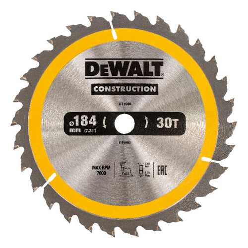 Диск по дереву для дисковых пил DeWALT DT1940-QZ