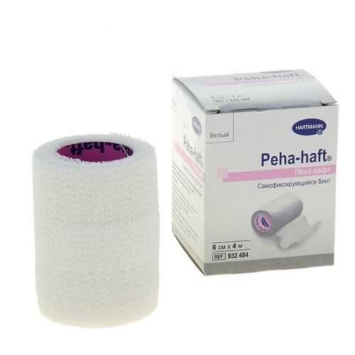 Самофиксирующийся бинт Peha-Haft 4 м х 6 см белый