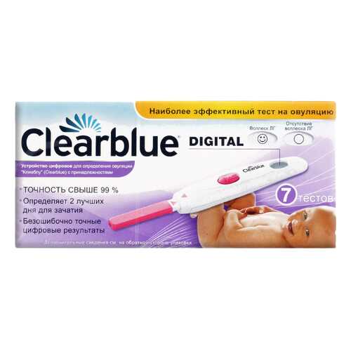 Тест на овуляцию Clearblue Digital цифровой с принадлежностями 7 шт.