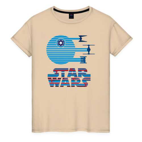Футболка женская ВсеМайки Star Wars бежевая 4XL