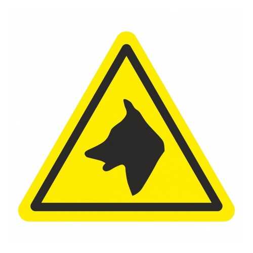 Знак W32 Осторожно. Злая собака 20х20