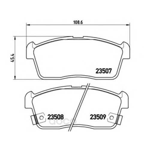 Тормозные колодки дисковые brembo P79012