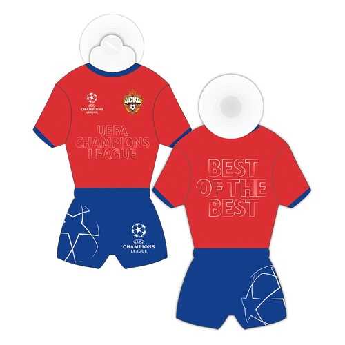 Значок ПФК ЦСКА Champions League красный/синий