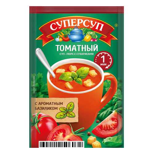 Суперсуп-пюре Русский продукт Суперсытный момент томатный с сухариками 20 г