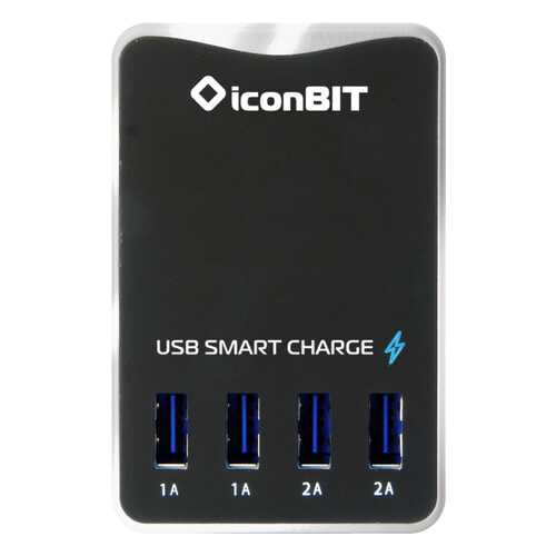 Сетевое зарядное устройство iconBIT FTB 4 USB 6A Black