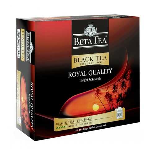 Чай Beta Tea Королевское качество черный листовой 100 пакетиков