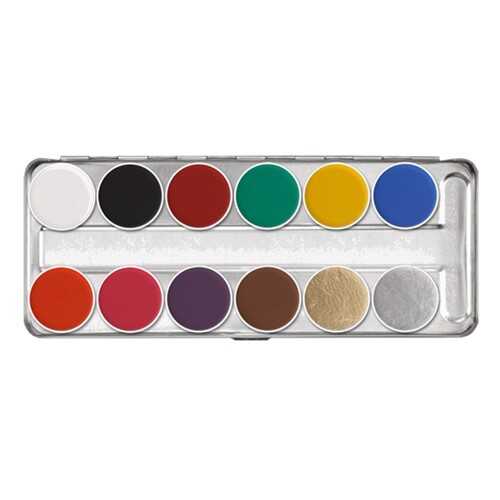 Аквагрим в палитре 12 цв./Aquacolor Palette 12 Col. 40 мл. (Цв: SN)/Kryolan/1104-SN