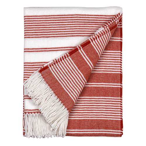 Плед Gant Home CC STRIPE THROW 130x180см, цвет красный