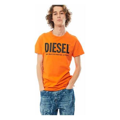 Футболка мужская DIESEL 00SXED 0AAXJ 38L оранжевая M