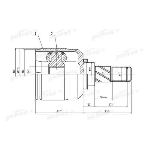 Шрус PATRON PCV1546