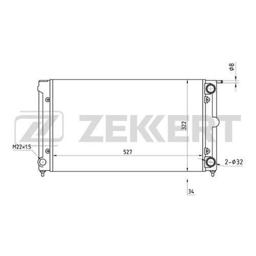 Радиатор охлаждения двигателя ZEKKERT MK-1030