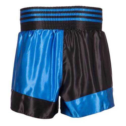Шорты для кикбоксинга Adidas Kick Boxing Short Satin черно-синие XL
