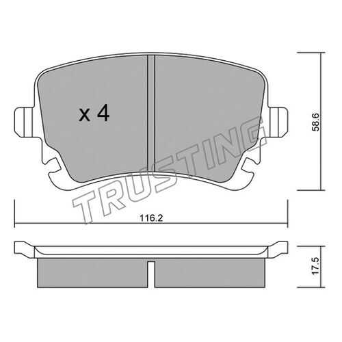 Комплект тормозных дисковых колодок TRUSTING 570.2