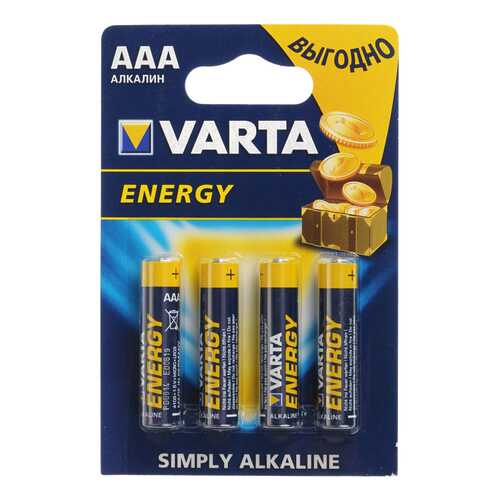 Батарейка щелочные Varta Energy AAA LR3 4 шт