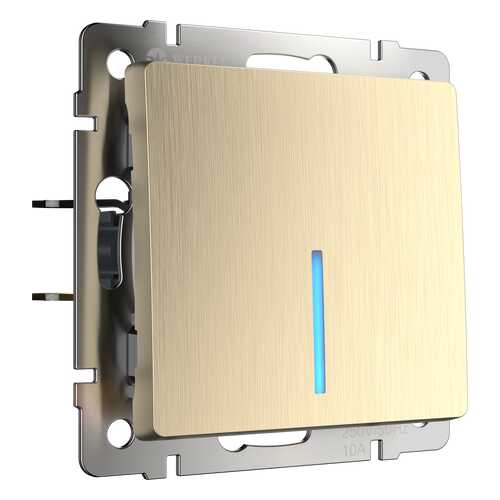 Выключатель Werkel WL10-SW-1G-2W-LED шампань рифленый