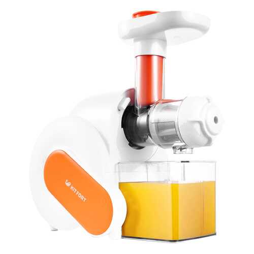 Соковыжималка шнековая Kitfort КТ-1110-2 white/orange