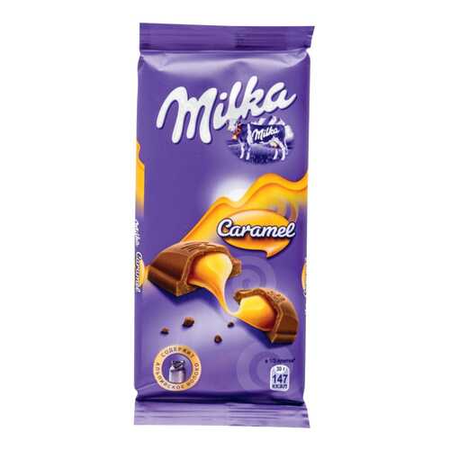 Шоколад молочный Milka с карамельной начинкой 90 г