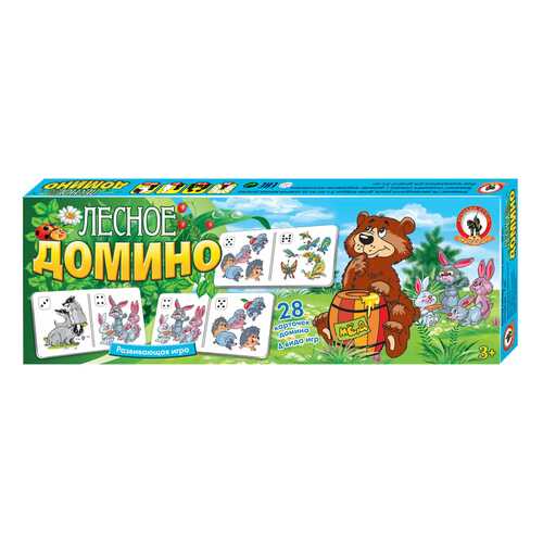 Семейная настольная игра Русский Стиль Домино Лесное 03195в