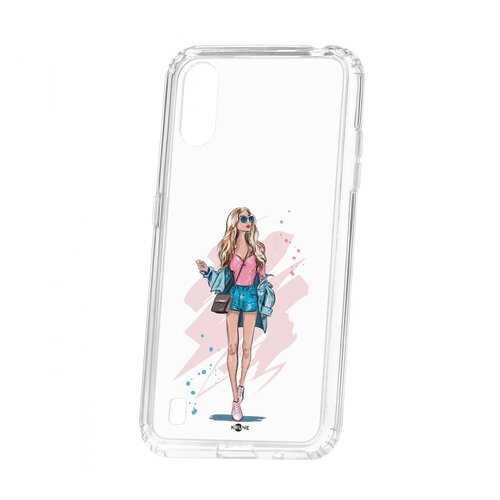 Чехол Kruche Samsung Galaxy A01/A015 Print Fashion Girl