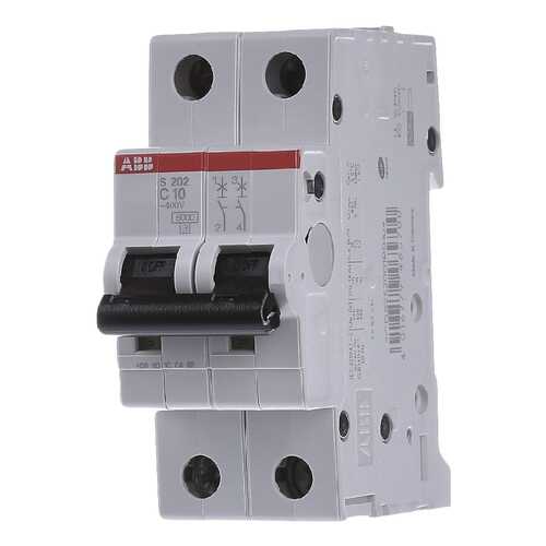 Выключатель автоматический модульный ABB S202, 2п, С, 10 А, 6 кА