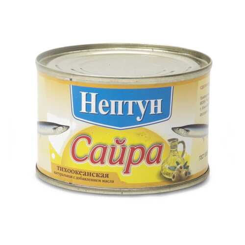 Сайра натуральная Нептун 240 гр.