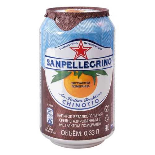 Напиток среднегазированный Sanpellegrino с экстрактом померанца жестяная банка 0.33 л