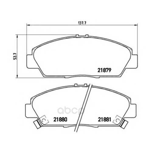Тормозные колодки дисковые brembo P28021