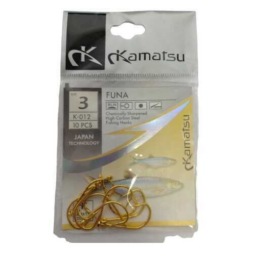 Рыболовные крючки Kamatsu Funa №3, 10 шт.