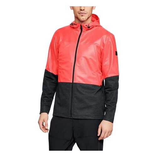 Куртка Under Armour Hybrid Windbreaker Hooded FZ, 986 красная/черная, MD