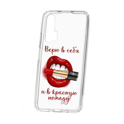 Чехол Kruche Huawei Honor 20 Pro Print Red lipstick