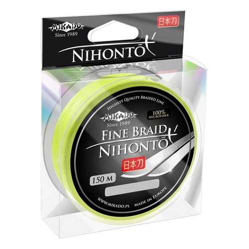 Шнур плетеный Mikado Nihonto Fine 0,06 мм, 150 м, 3,25 кг fluo