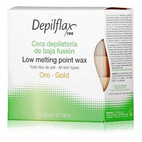Воск для депиляции Depilflax 100 Золотой в брикетах 500 г