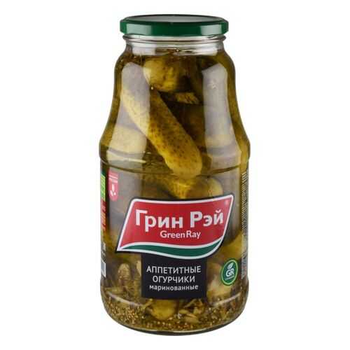 Огурчики маринованные Грин Рэй аппетитные 1800 мл