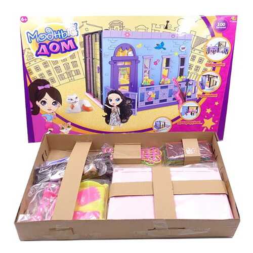 Модный дом ABtoys в наборе с куклой и мебелью, 100 деталей PT-00848