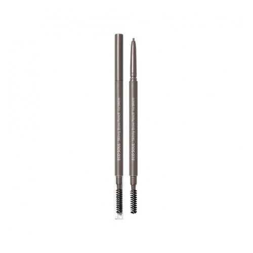 Карандаш для бровей Eco Soul Skinny Brow Pencil 02 Gray Brown