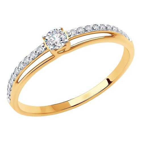 Кольцо женское SOKOLOV из золота с фианитами Swarovski 81010467 р.18.5