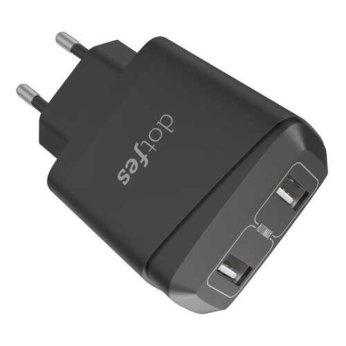 Сетевое зарядное устройство Dotfes С07 Black