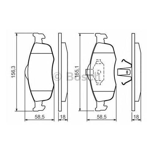 Комплект тормозных колодок Bosch 0986460969