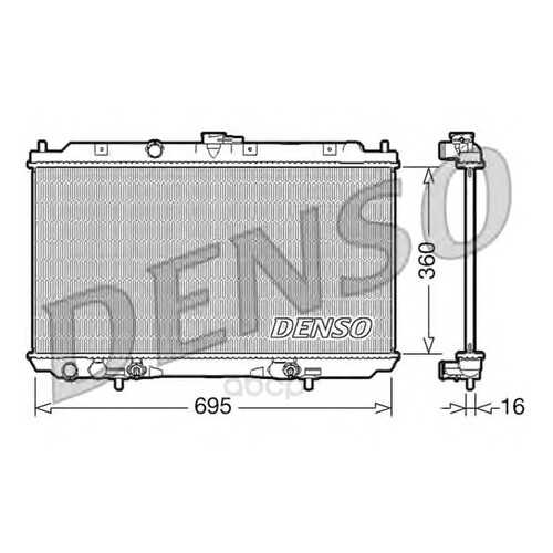 Радиатор системы охлаждения акпп nissan primera 1.8 02 Denso DRM46024