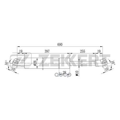 Амортизатор Багажника/капота Zekkert GF1159
