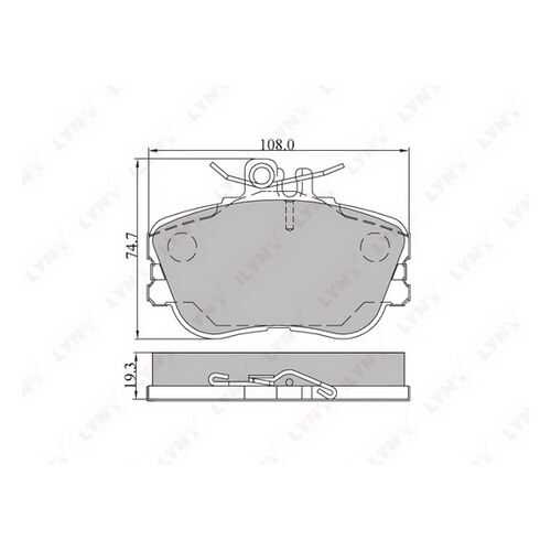 Комплект тормозных дисковых колодок LYNXauto BD-5303