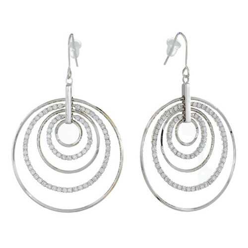 Серьги Corona Style B006E05127 серебристые