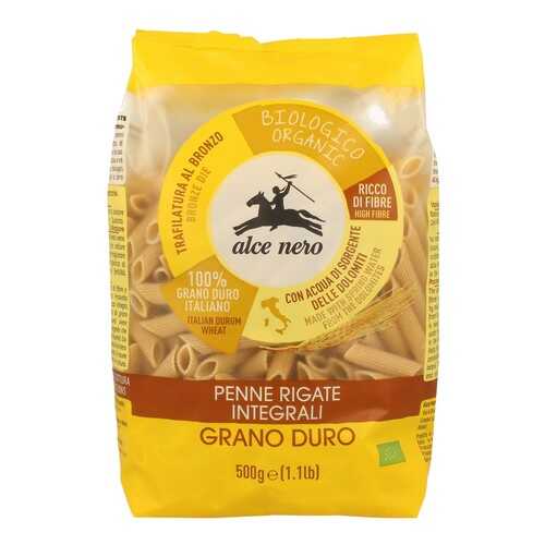 Макаронные изделия Alce Nero penne rigate из муки цельнозерновой пшеницы дурум