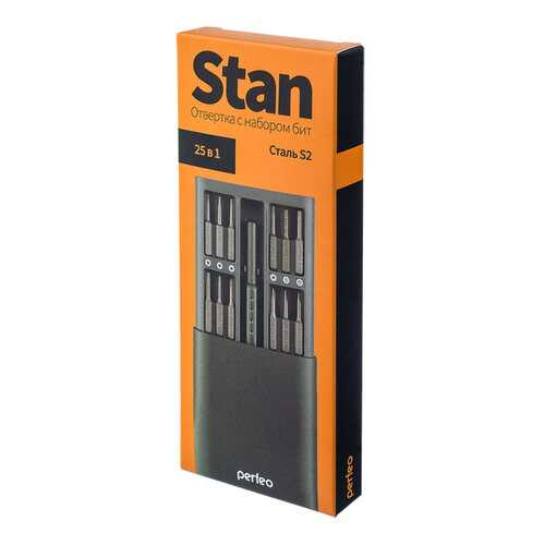 Отвертка Perfeo Stan с набором бит (насадок) 25 в 1.