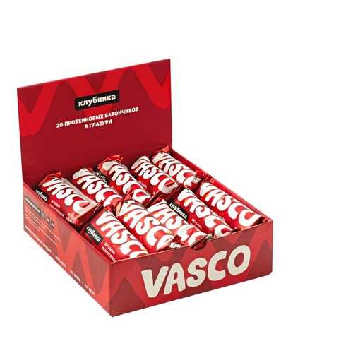 Батончик Vasco Глазированный 20 40 г, 20 шт., клубника