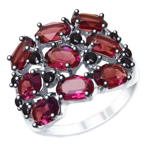 Кольцо женское SOKOLOV из серебра с кристаллами Swarovski и фианитами 94012683 р.18.5